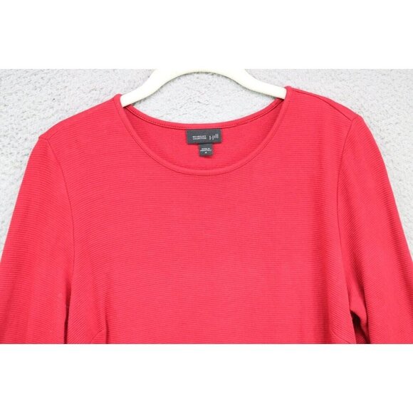 J.Jill Wearever Red Ribbed Long Sleeve Tunic Top-Size Medium - Picture 4 of 10